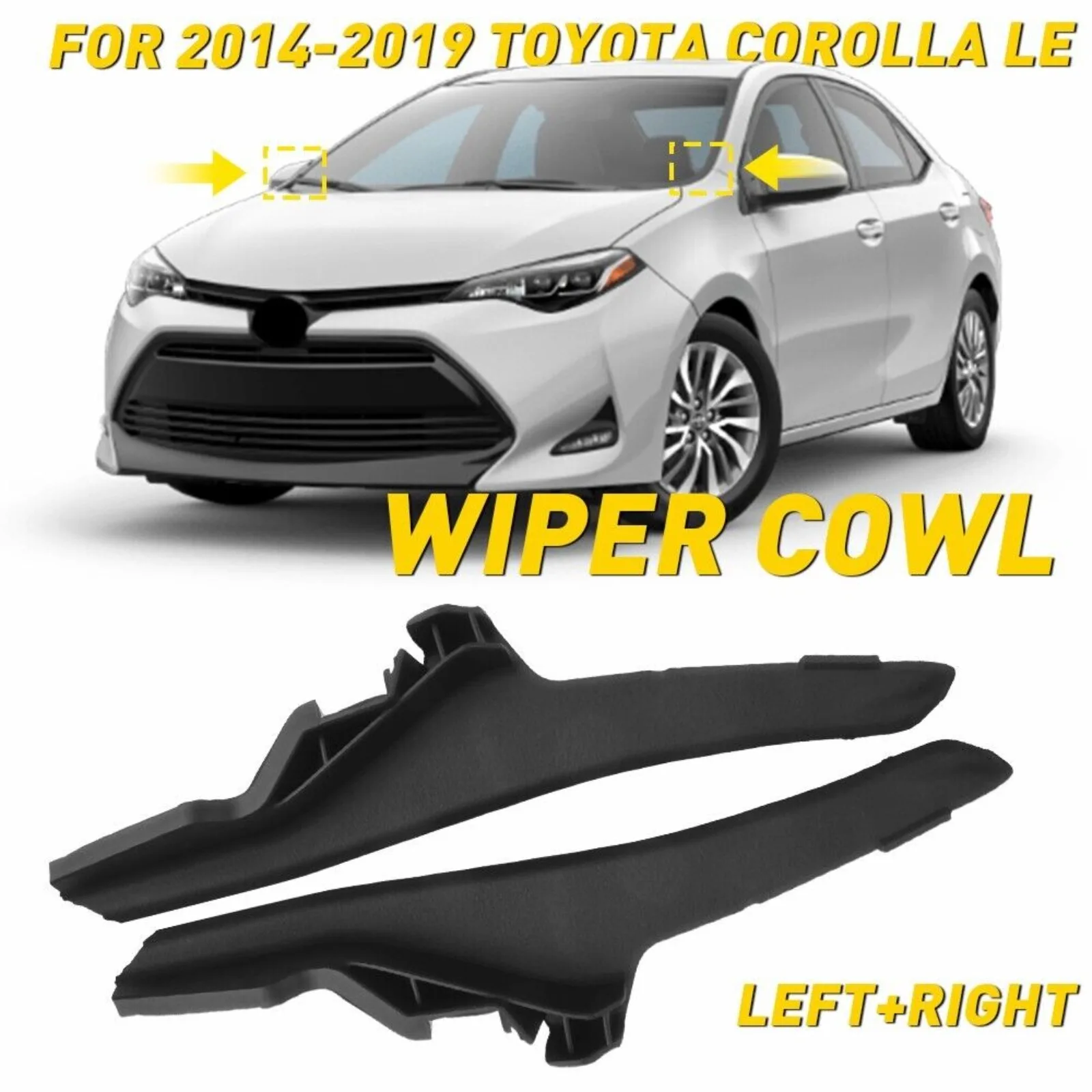 

1 pair of front and side covers with extended decorative covers suitable for Toyota Corolla 2014-2019-