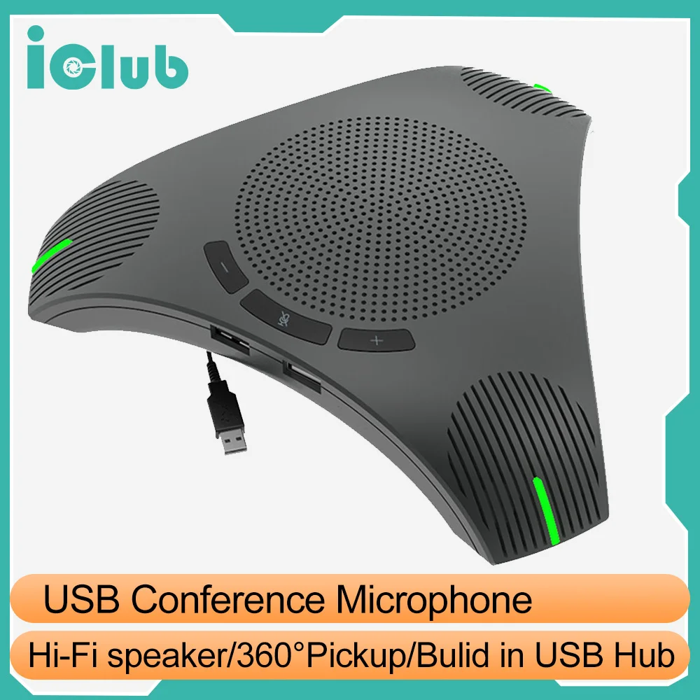 회의용 마이크 360 °   무지향성 USB 스피커폰 마이크 소음 감소/에코 제거 컴퓨터 마이크