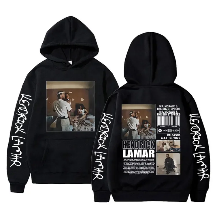 

Rapper Kendrick Lamar Graphic Hoodie Album Mr Morale & The Big Steppers Print Sweatshirts Men Women Trend Hip Hop Loose Hoodies