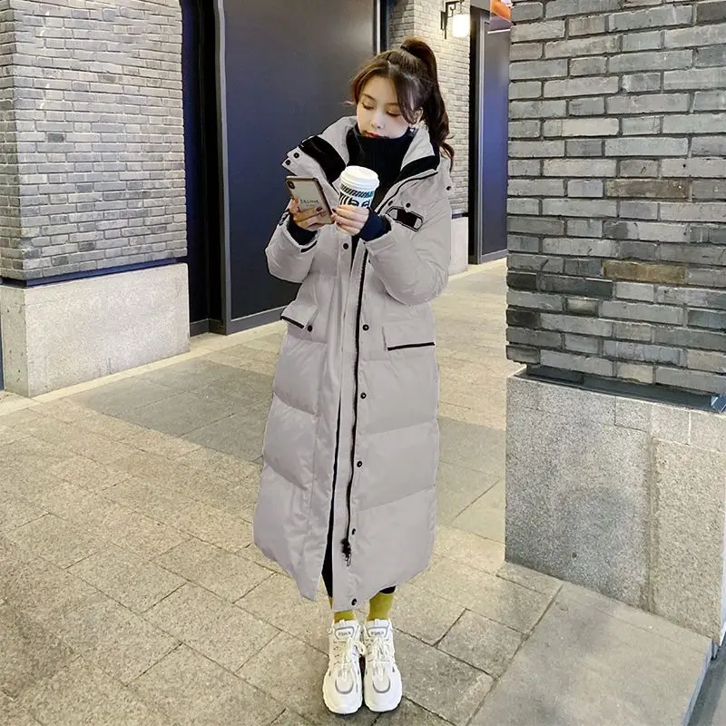 2023 New Fem Down  Winter Jacket Women  Xplosion Medium Long Plus Loose Hooded Brand Coat