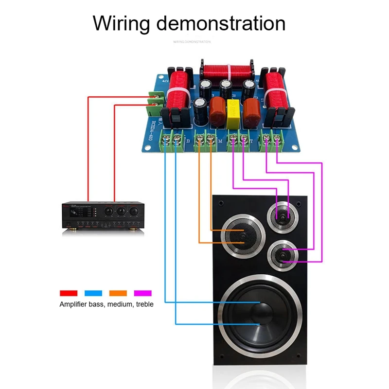 Speaker Crossover Midrange+Bass 4 Way Audio Frequency Divider Home Theater speaker crossover