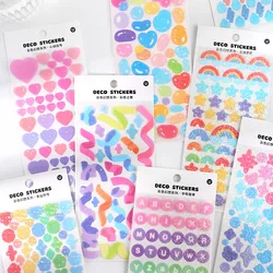 Ins Style PVC Laser Stickers Label Diary Korean Stationery DIY Scrapbooking Decorative Aesthetic School DIY Stationery Stickers