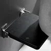Non-slip Bath Chair Bathroom Wall-mounted Shower Seats Light Luxury Foldable Soft Stool Black Shower Seat Home Porch Shoe Stool 3