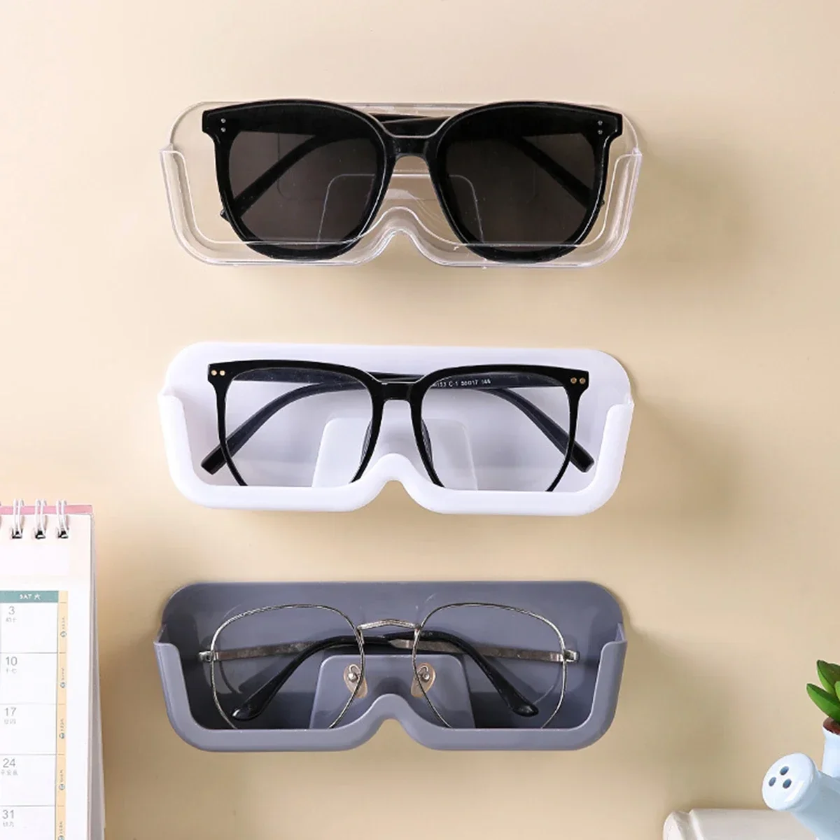 Glasses storage box wall-mounted punch-free glasses storage box sunglasses display stand decorative sunglasses rack 5 Glasses storage box wall-mounted punch-free glasses storage box sunglasses display stand decorative sunglasses rack 5