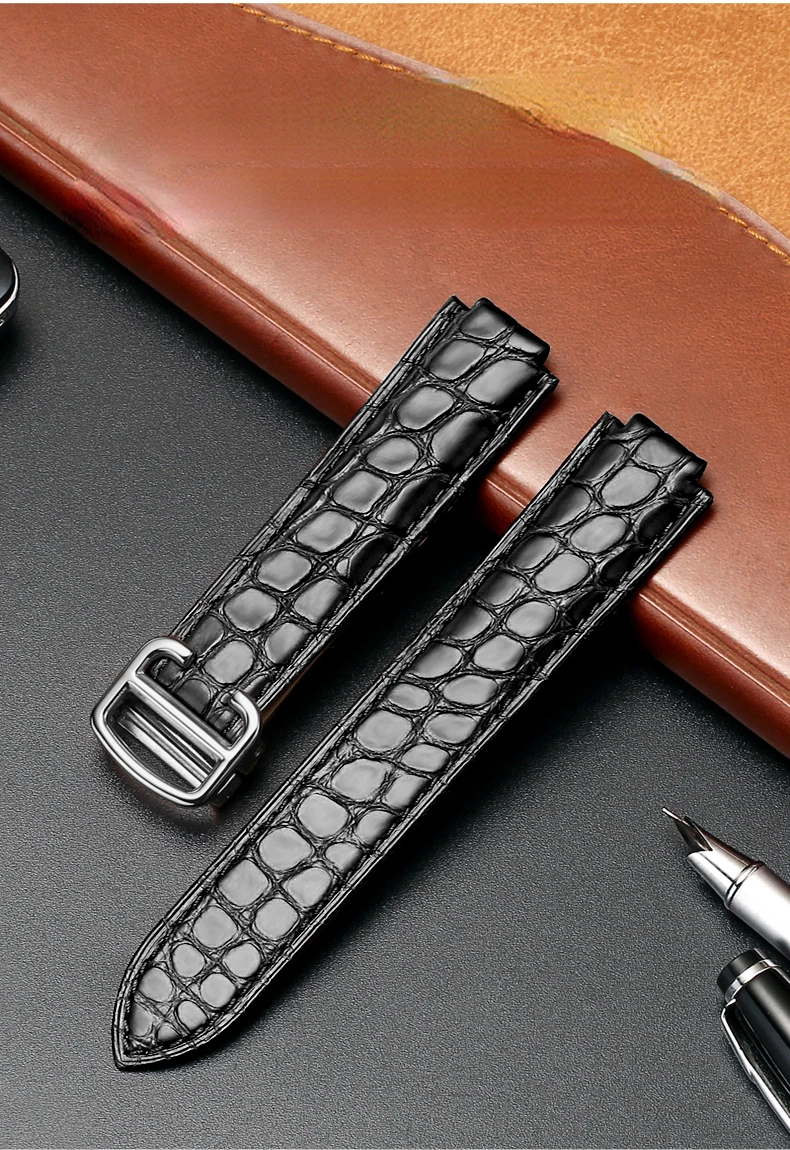 Genuine Leather Watch Strap for Cartier Blue Balloon