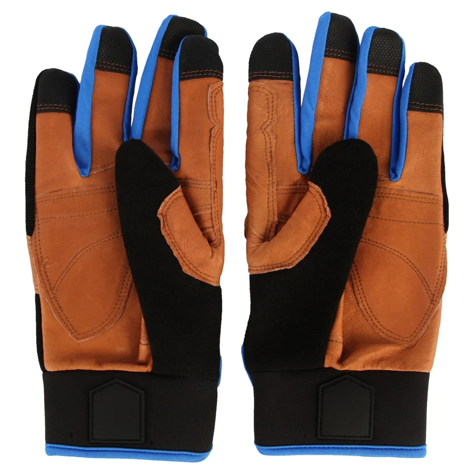 Durable Touchscreen Leather Palm Work Gloves XL