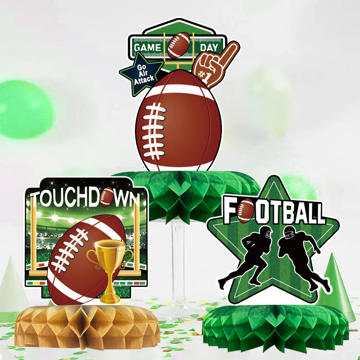 American Football decoration Rugby Theme Party Gifts Happy Birthday Banner Boy Kids Spor Soccer Party Supplies Baby Shower