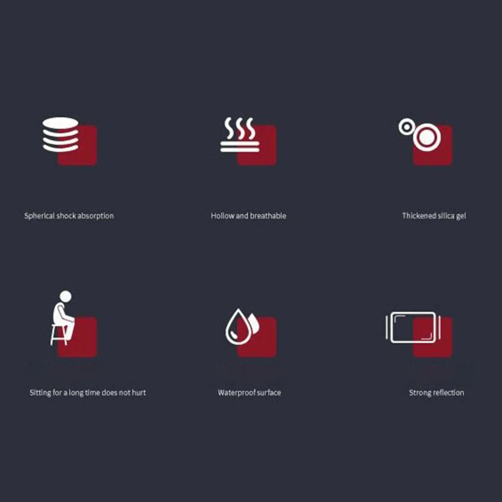 Bike Saddle Silicone Cushion Shock Absorbing Comfortable Cycling Seat Hollow Breathable Thickened Sponge Bicycle Seat