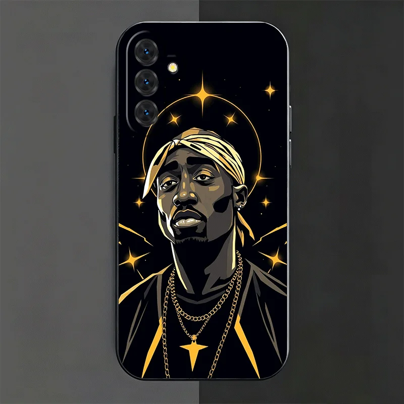 Soft Phone Case with Rapper Tupac Design