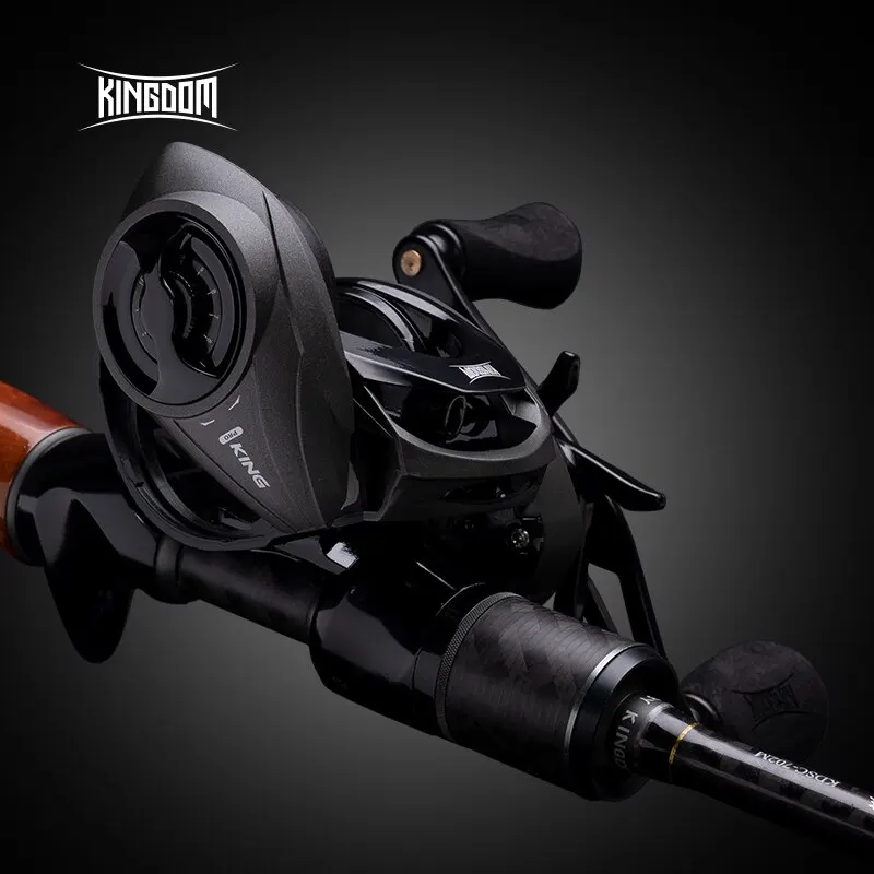 Kingdom Baitcasting Fishing Reel 9+1 Ball Bearing 8.0 Gear Ratio 6Kg  Braking Force Casting Lure Reel For Bass Pike