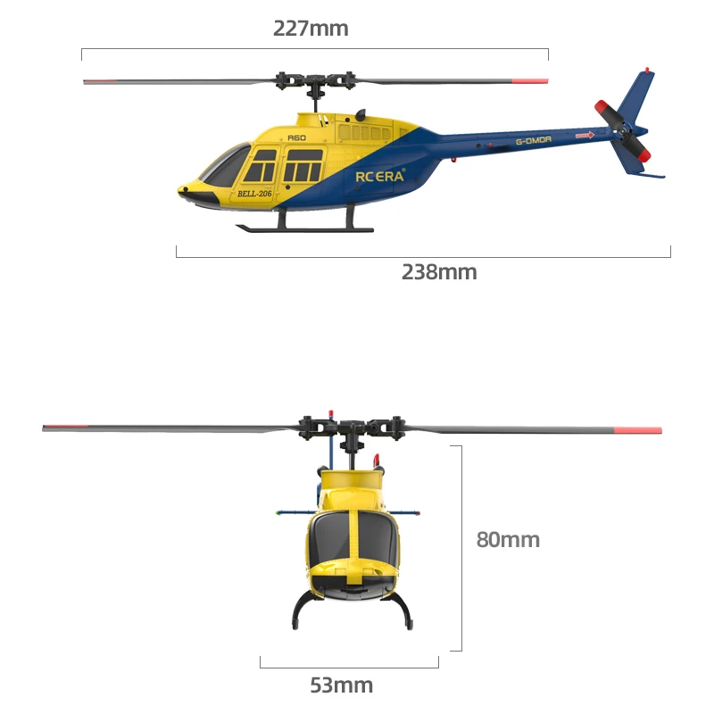 BELL206 RC Helicopter – 4-Channel Single-Blade Remote Control Helicopter with Gyroscope Stabilization | RC Aircraft Toy for Kids & Beginners 6