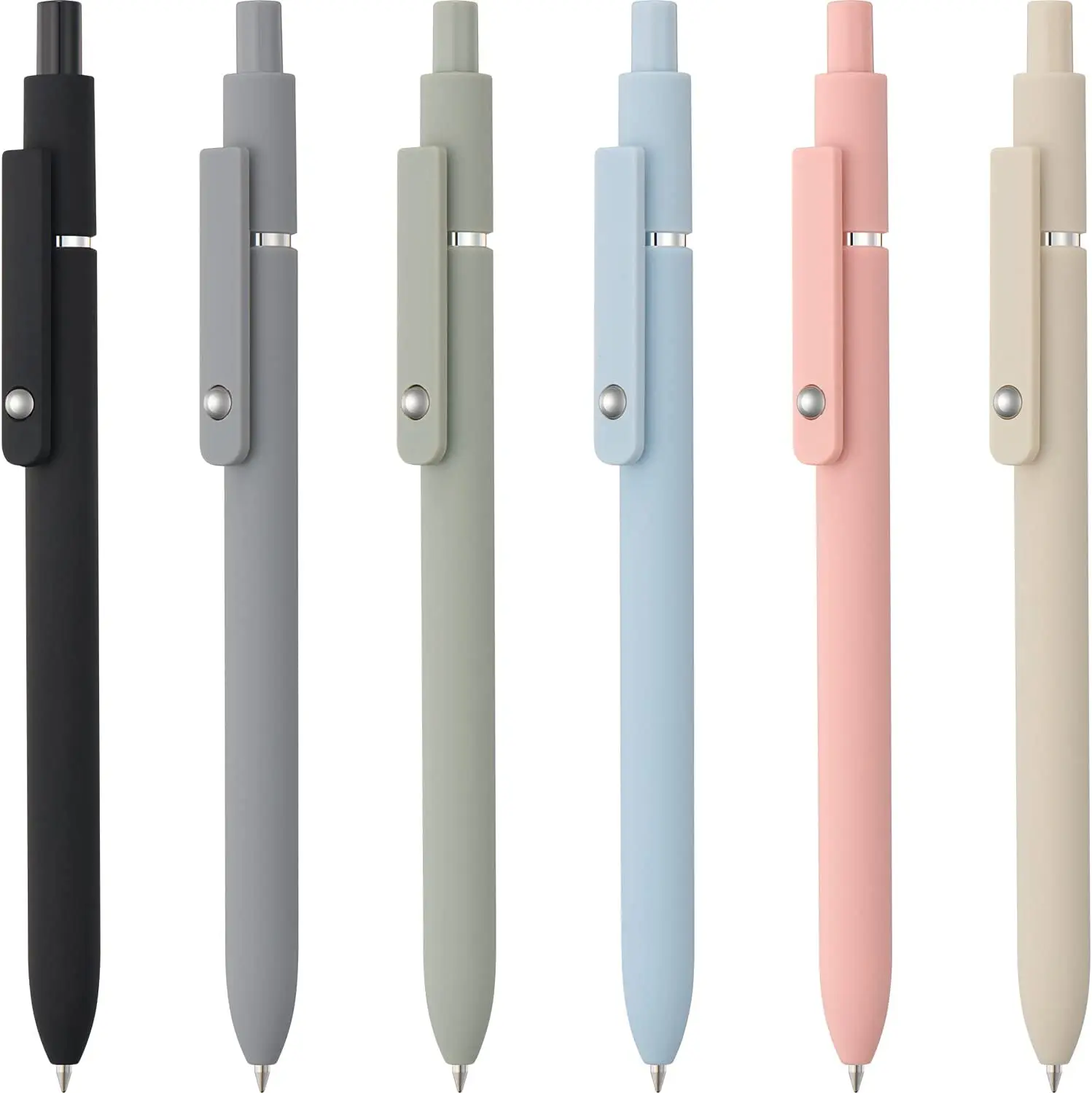Cute Gel Pens, Retractable Quick Dry Gel Ink Pen, Fine Point 0.5mm Black Ink Rolling Ball Gel Pens, Smooth Writing Aesthetic Pen