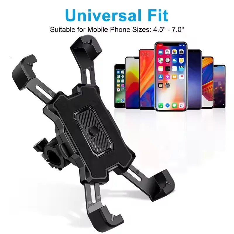 360 Rotation Bike Phone Holder Motorcycle Bicycle Phone Holder Handlebar Stand Mount Bracket Mount Phone Holder for Mobile Phone 4