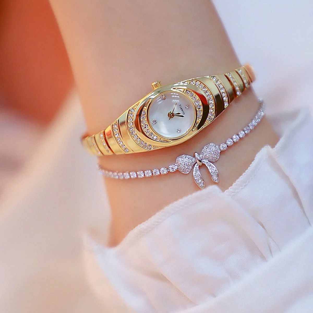 Watch For Women Watches 2022 Best Selling Products Luxury Brand Reloj Mujer Watch Bracelet Set Diamond Watch Butterfly Bracelet 1