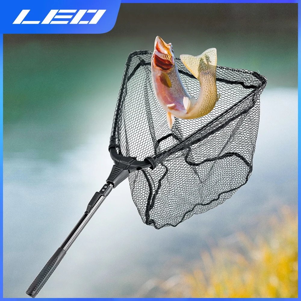 LEOFISHING Fishing Hand Nets Telescoping Foldable Landing Net Retractable  Pole for Carp Fishing Tackle Fishing Accessories - AliExpress