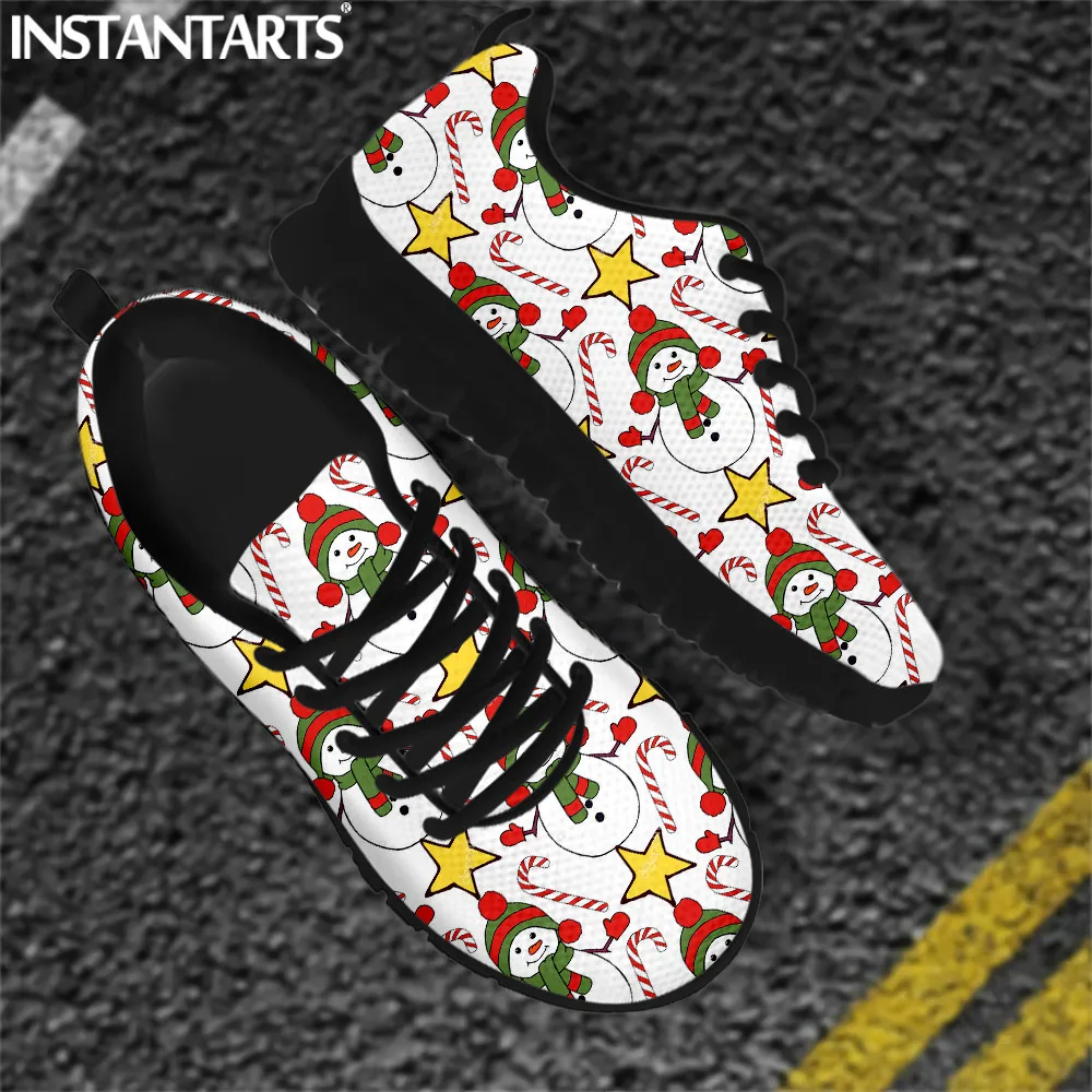INSTANTARTS New Cartoon Nurse Shoes for Women Medical Heart Beat Brand Design Breathable Sneakers Flats Shoes Zapatos Mujer 