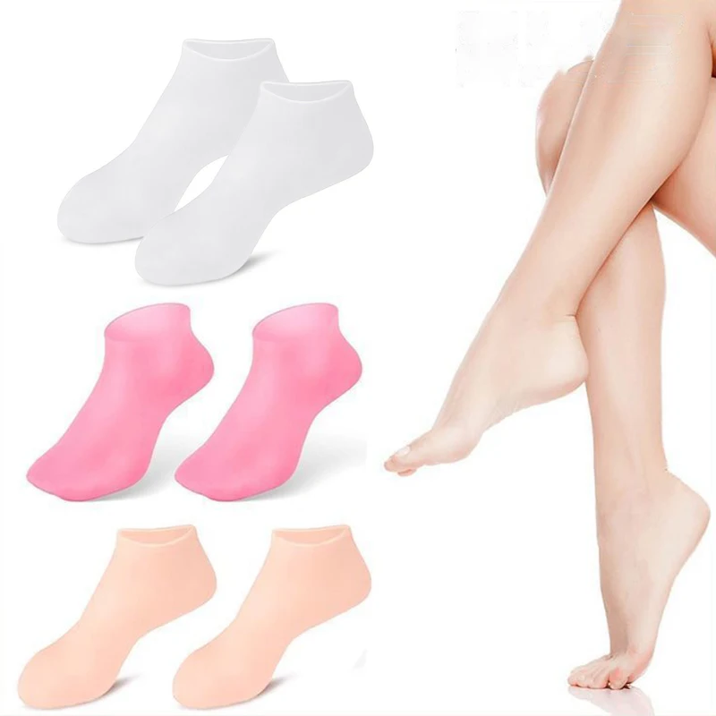 Spa Silicone Socks Moisturizing Gel Socks Exfoliating and Preventing Dryness Cracked Dead Skin Remove Protector Foot Care Tools