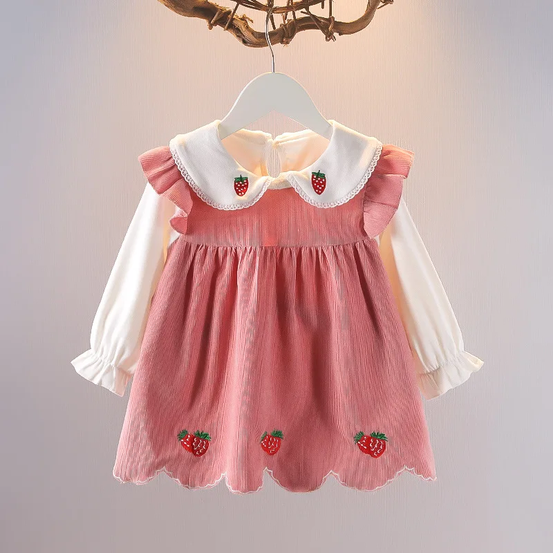Embroidered Baby Kid Girl Dress Spring Autumn Princess Dress Lovely Cotton Long-sleeved Girl Clothing Tutu Rabbit A-line Dresses girls dress baby girl dress