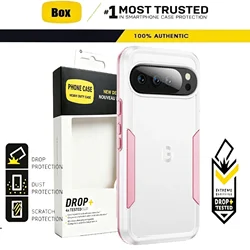 Ultimate Dual Layer Hybrid Armor Phone Case - Military - Grade Shockproof Protection - Pixel 9A (White Pink)