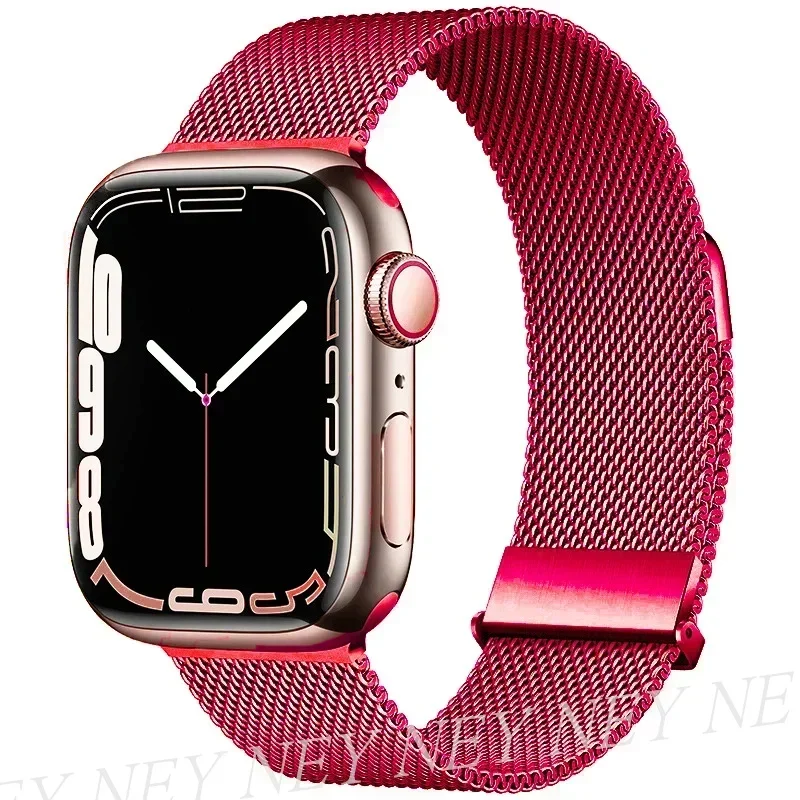 Sleek Milanese Loop Metal Watch Band Strap