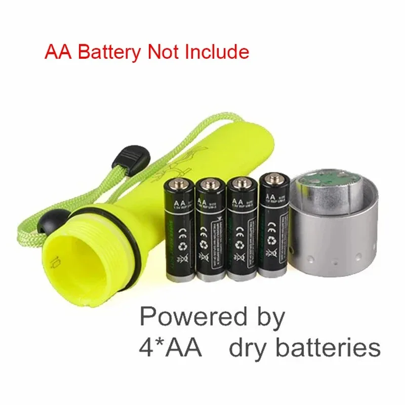 E5 Professional Waterproof Underwater Diving LED Flashlight Torch Equipment portable flashlight