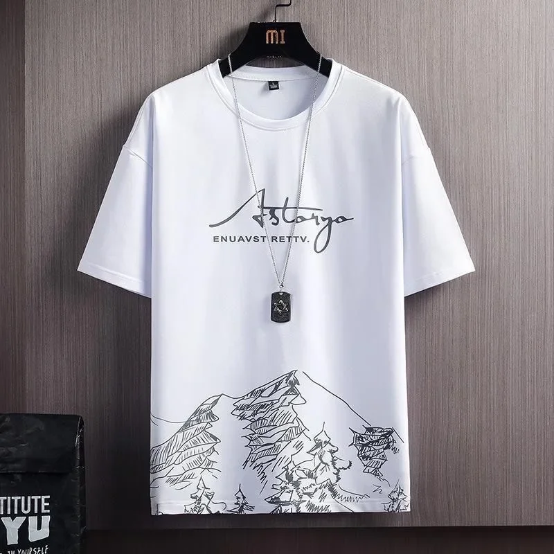 Short Sleeve-snow mountain White