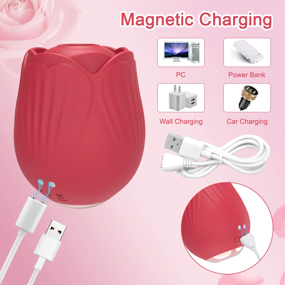 Sucking Rose-Toys Vibrator for Clitoris Women Vacuum Stimulator Oral Nipple Clit Sucker Sex Toys for Female Adults Goods