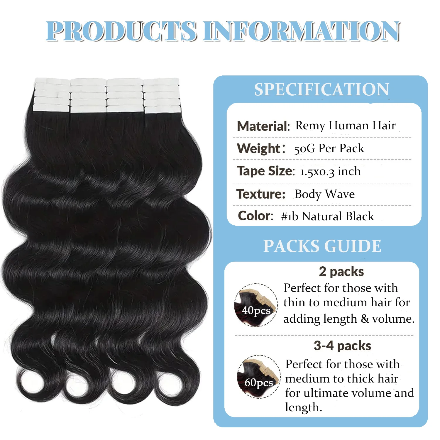 وصلات شعر جسم ريمي برازيلي للنساء ، لحمة جلد ، غرا...