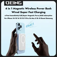 4 in 1 Macsafe Power Bank 10000mAh PD20W with Cable Fast Charging Powerbank Magnetic Wireless Charger For iPhone Xiaomi Samsung 2