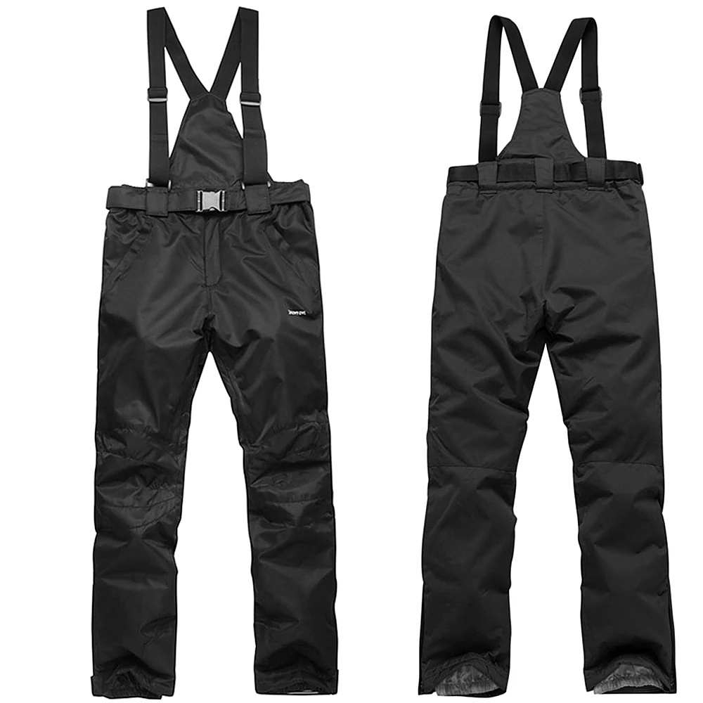 

Winter Warm Snow Pants Winter Waterproof Skiing Pants Trousers w Removable Suspenders for Women Skiing Snowboarding Shoveling