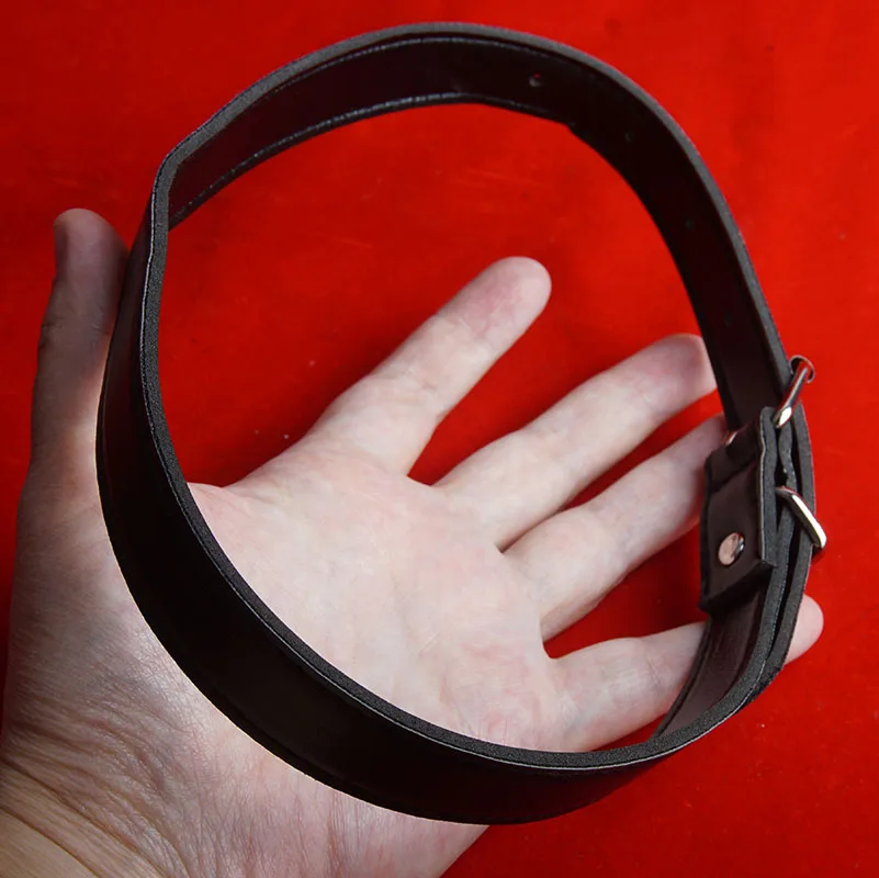 Bdsm Faux Leather Posture Collar With Adjustable Prong Restraints_voghion.com
