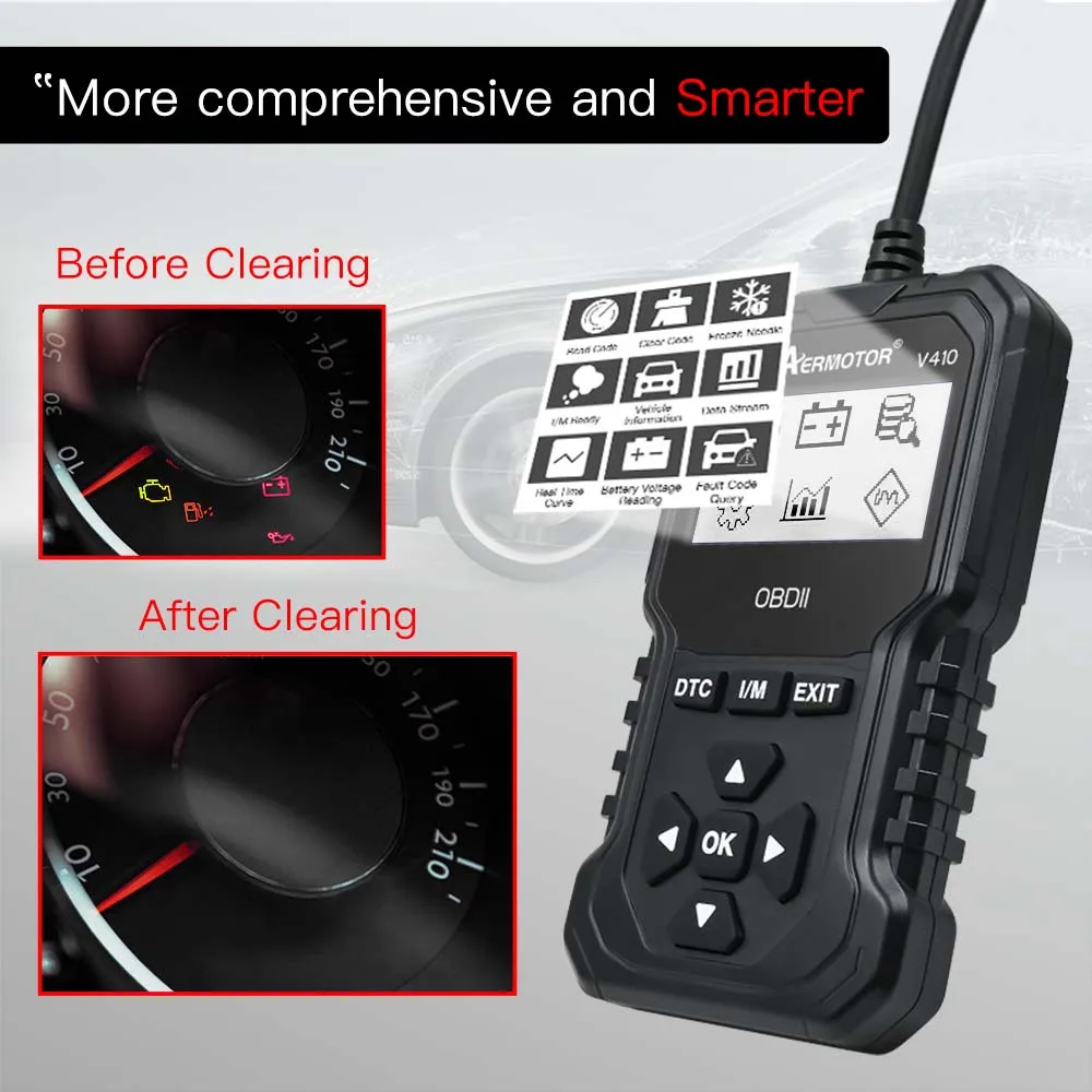 V309 車＆バイク V519プロフェッショナルOBD2スキャナー - ほとんどの