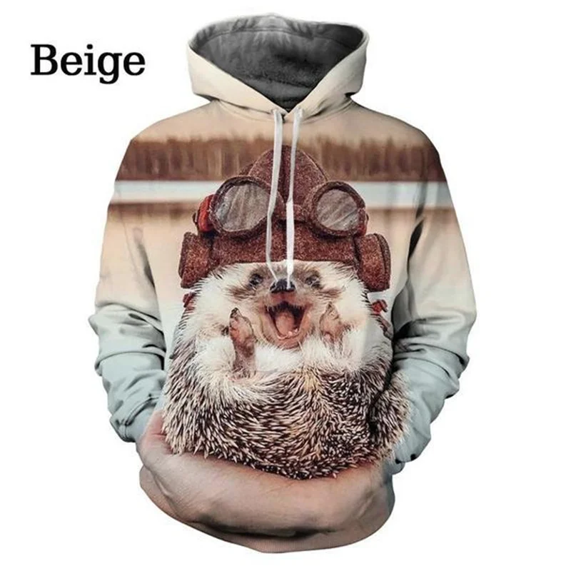 

Funny Hedgehog Animal Graphic Hoodies For Men 3D Print Sweatshirts Cute Kids Hooded Sweatshirts Unisex Fashion Pullovers Clothes