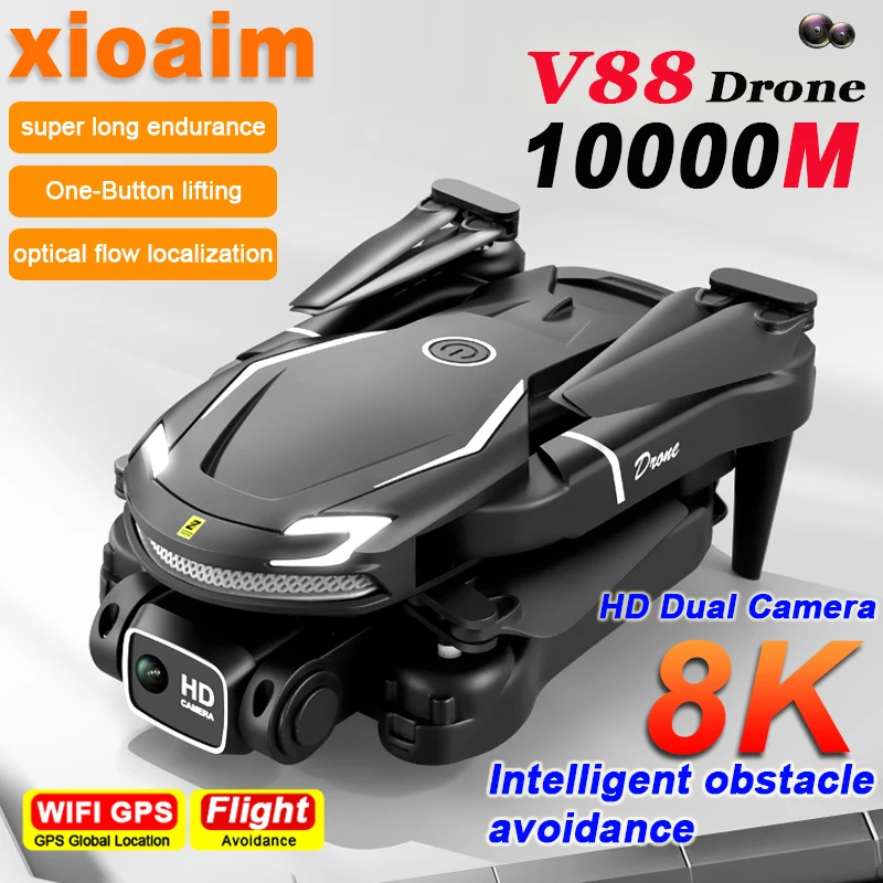 For Xiaomi New V88 8K Professional HD Aerial Photography 5G GPS Remote Control Drone Quadcopter HD Dual Camera Toy UAV drone quadcopter