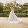 Round-Neck A-Line Women Wedding Dresses Elegant Lace Print Bridal Wedding Gowns Mopping Length Engagement Ball Vestidos De Noiva 2