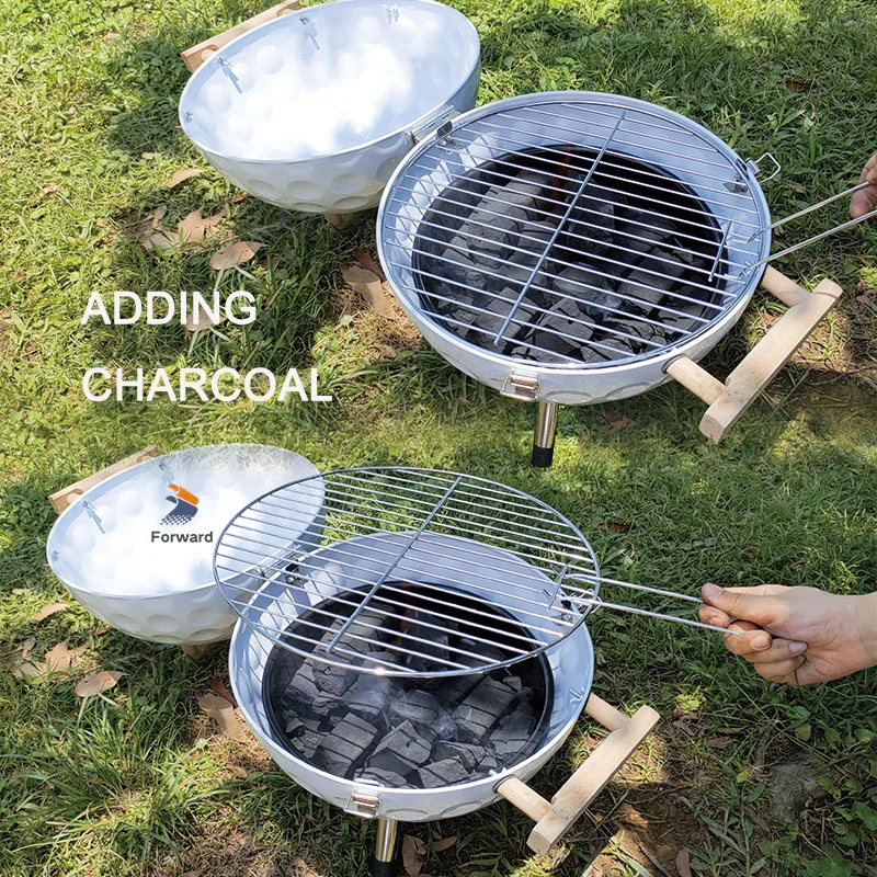 Charcoal Grill Outdoor Portable Barbecue 34-inch and 20PCS BBQ