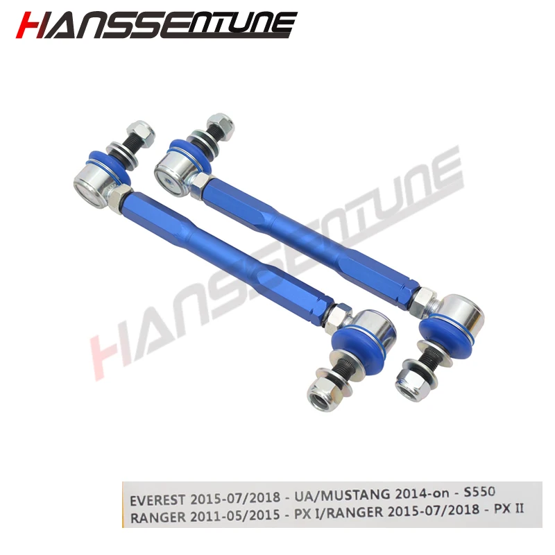 

HANSSENTUNE Front Right And Left Stonger Adjustable Blue Stabilizer End Link Kit Anti-roll-sway Bar For EVEREST/Ranger T6 T7