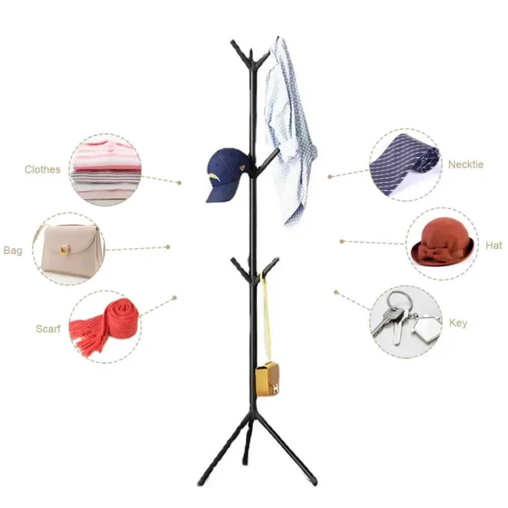 Clothes Coat Rack Stand Tree Branch Shape Multi Hook Mobile and Convenient Coat Rack For Home Living Room Dormitory Storage clothes rack