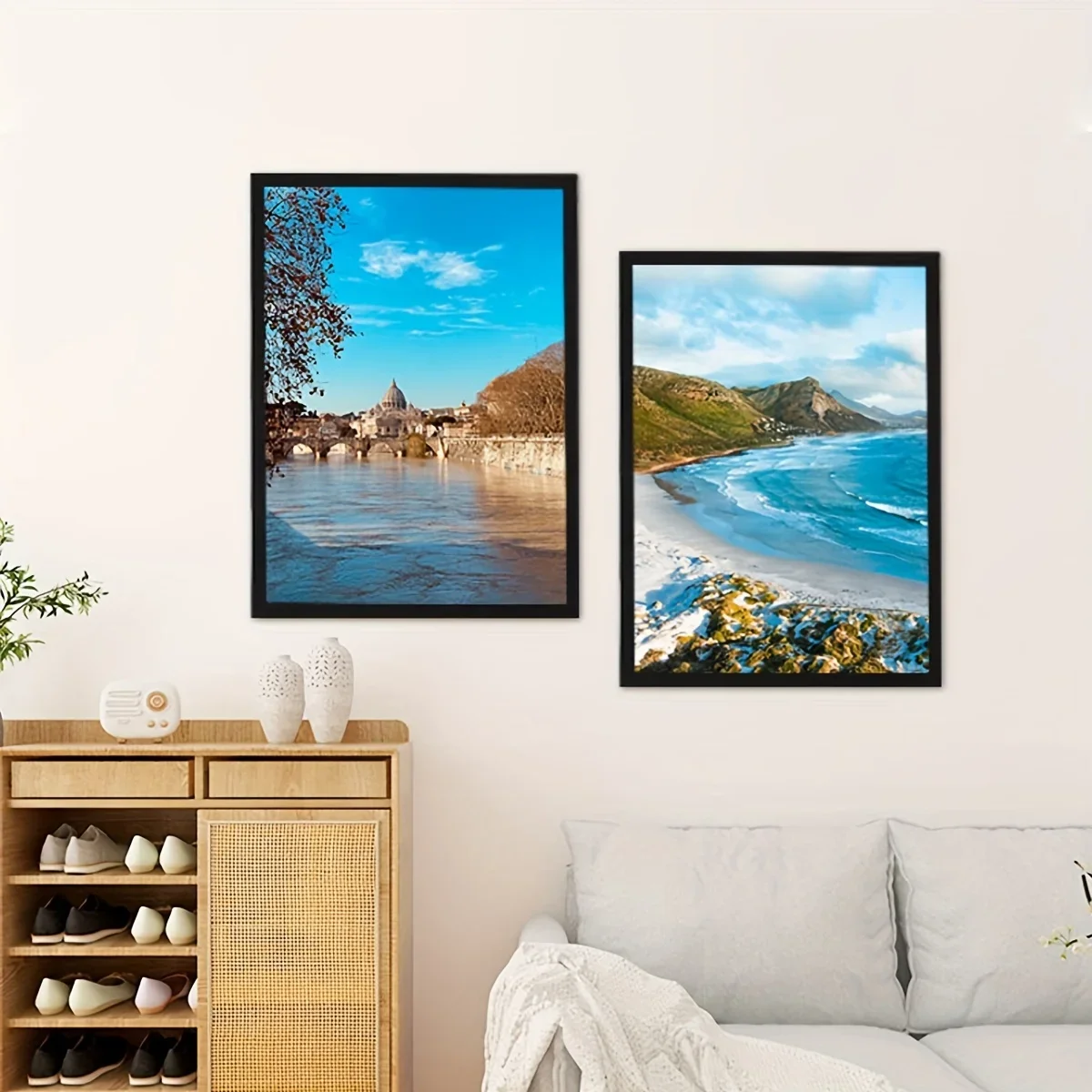A4 Magnetic Picture Frames-Self-Adhesive Wall Mount for Diamond Art, Posters, Certificates, Maps & Stamps, Vertical Orientation.
