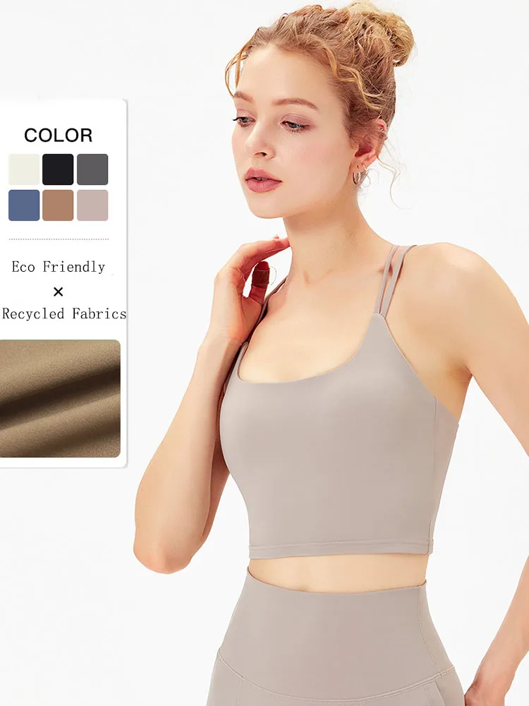 New Sports Bra Eco Friendly Recycled Nylon Yoga Top Women Fitness