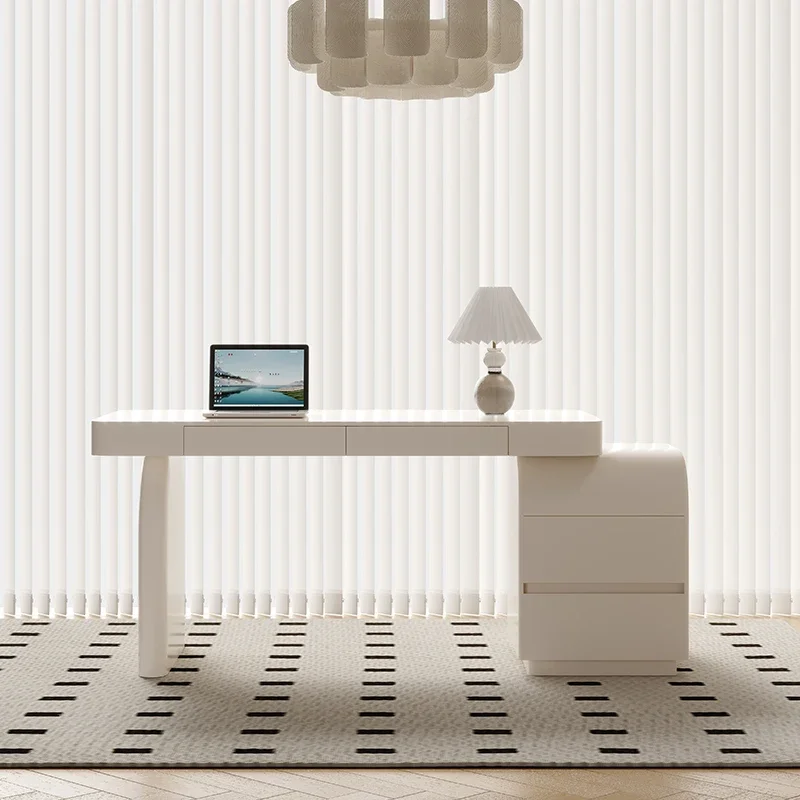 

French Cream Style Desk Chair Combination Light Luxury Study Desk Computer Desk Reception Table