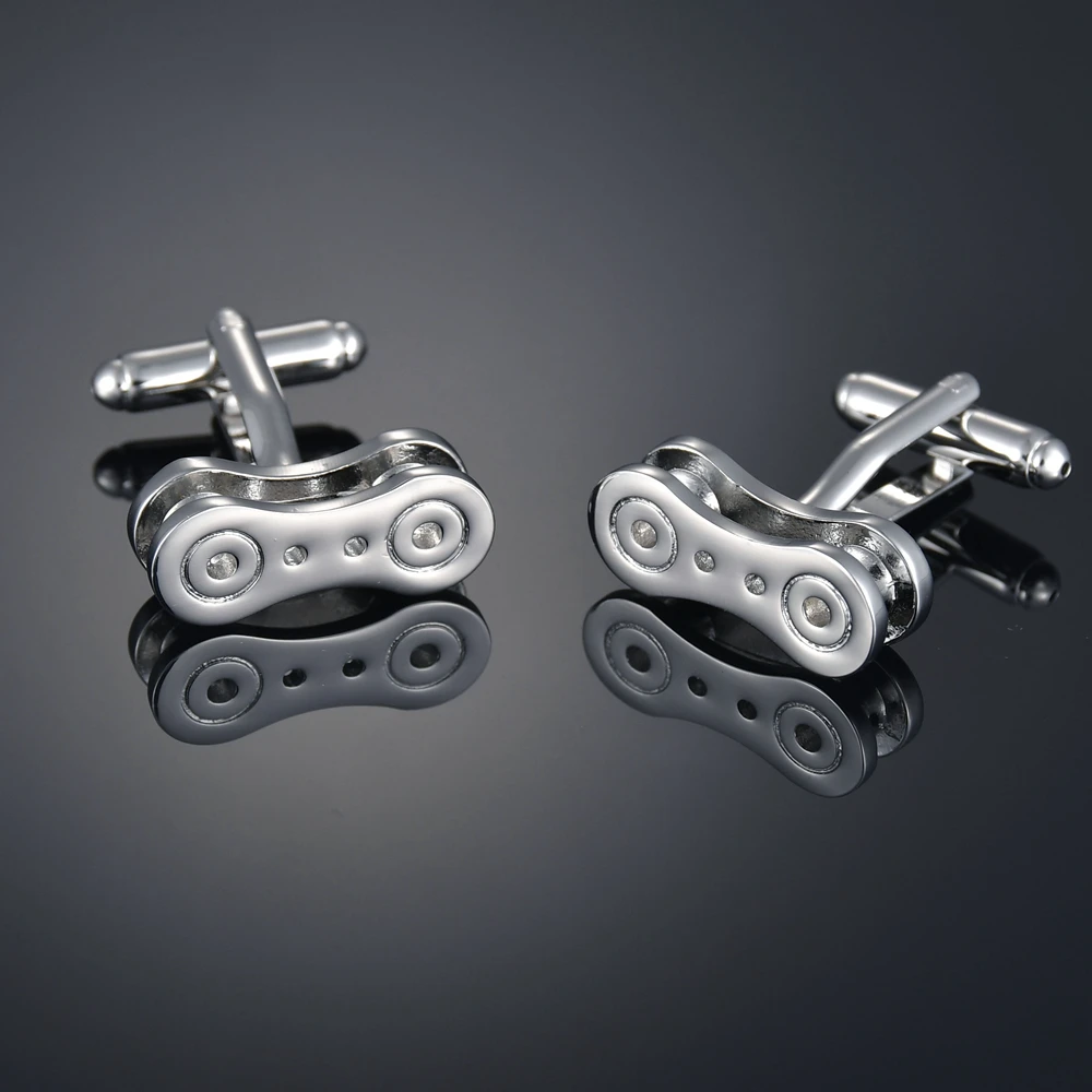 Memolissa Sporty Cufflinks Bicycle Chain Track Design Fashion