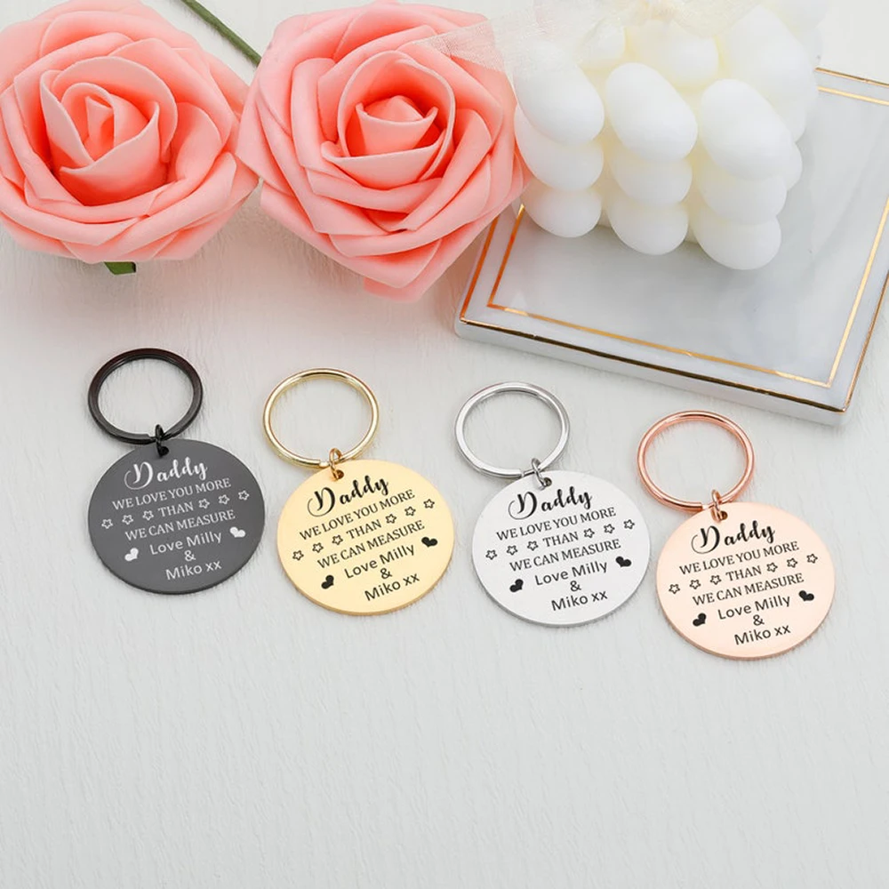 Personalized Father's Day Gift Dad's Birthday Gift You Will Always Be My Hero Father Keychain Customized Bridal Father Gift