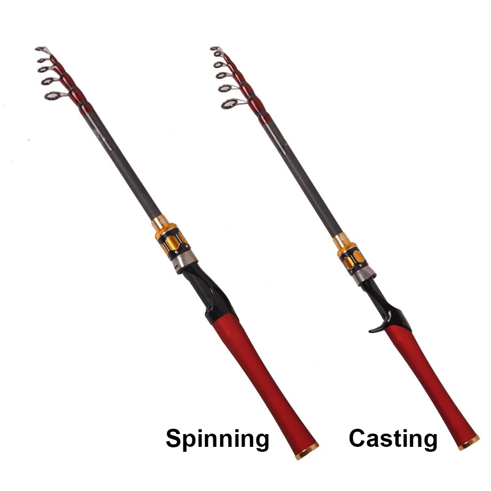 Carbon Fiber Telescopic Fishing Rod for Bass Pike Carp Fishing