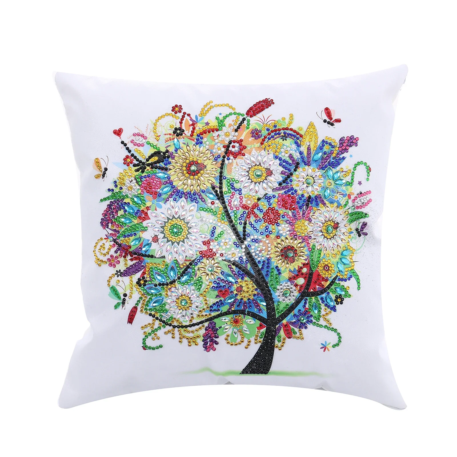 DIY Diamond Painting Pillow Case Crystal Rhinestones Replacement Cushion Case Flowers Diamond Art Pillows Covers 1pc/Set