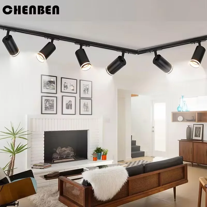 Full Set Track Light ceiling track light led track light GU10 Led Spot Rail Lighting Indoor for Living Room Bedroom Spotlight Track Lamp 85V-265V Led Ceiling Light