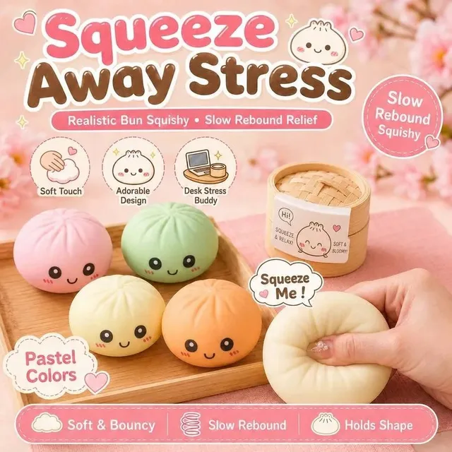 Squishy Blind Boxes, 100+ Styles Food-Themed Squishy Toys, Cute Donut, Cheese & Bread Slow Rebound Squeeze Toys, Mystery Stress Relief Toys, Party Gifts