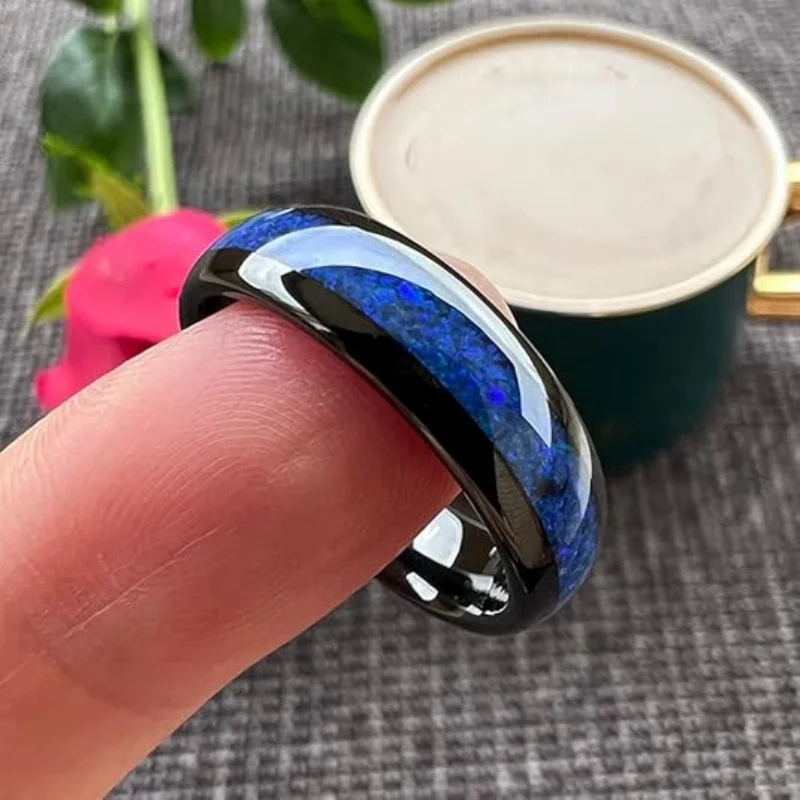 Wedding Ring, Tungsten Carbide Ring with Arrow Inlay, Men's and Women's Wedding Rings, Men's and Women's Engagement Rings, 8Mm 5