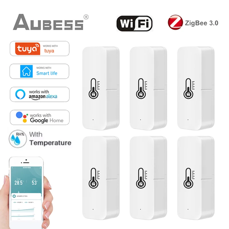 Sensor de humedad y temperatura ZigBee, dispositivo que funciona con