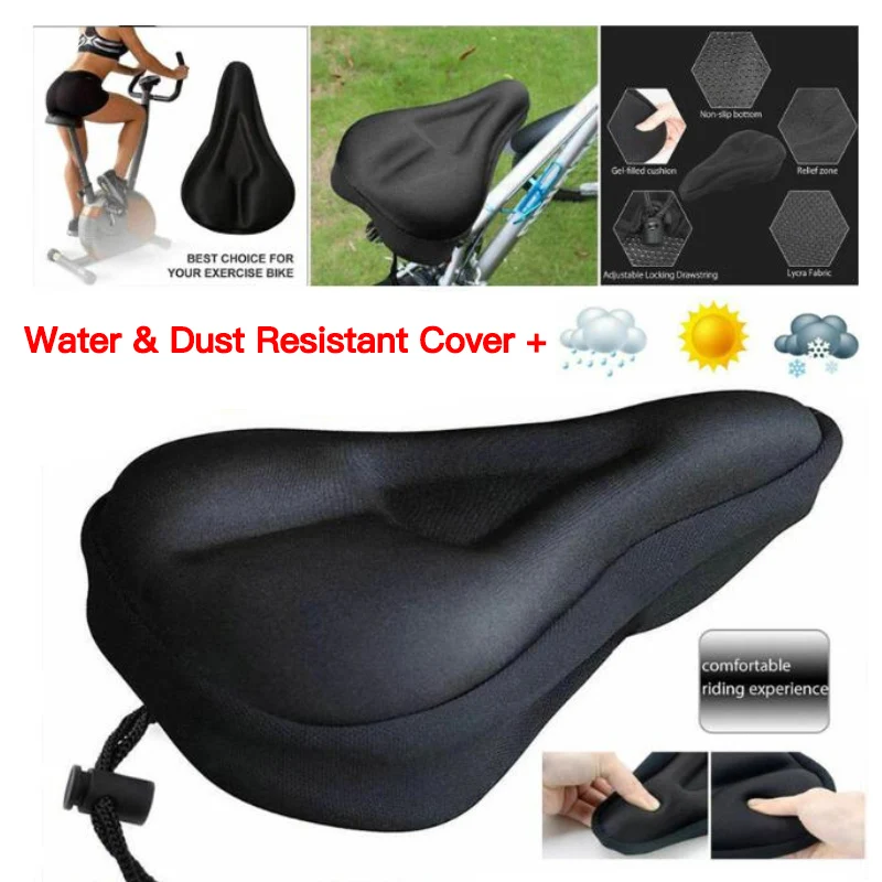 3D Soft Bike Bicycle Cycle Extra Comfort Gel Pad Cushion Cover For Saddle Seat Comfortable Foam Mountain Cyclin | Спорт и